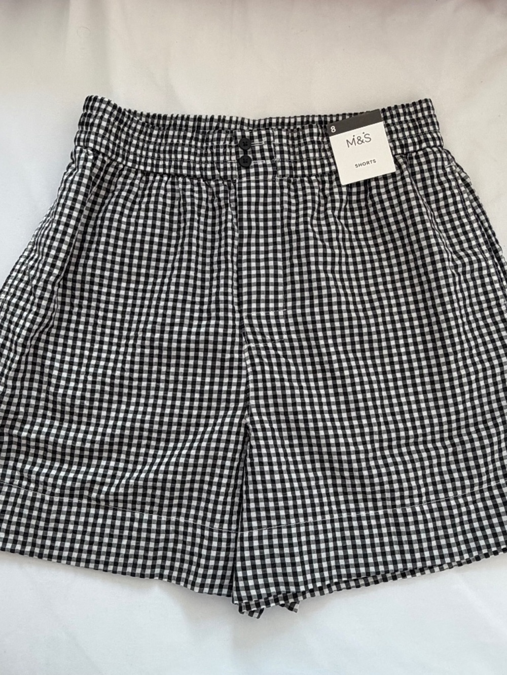M&S Gingham Shorts NWT US 4 / UK 8